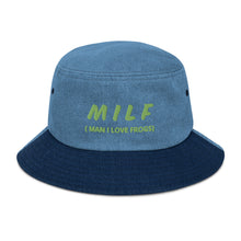 Load image into Gallery viewer, MILF ( Man I Love Frogs) Denim bucket hat