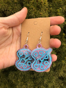 Paint palette earrings