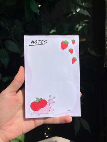 Strawberry snail notepad