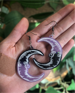 Spooky moon earrings