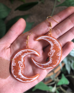 Spooky moon earrings