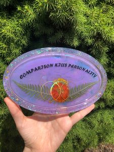 Purple comparison kills personality tray