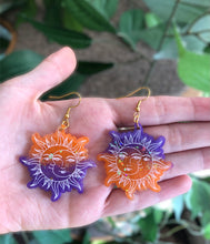 Load image into Gallery viewer, Spooky sun earrings