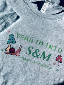 Snail & Mushroom S&M t-shirt
