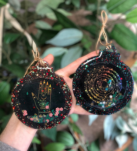 Celestrial shaker ornaments