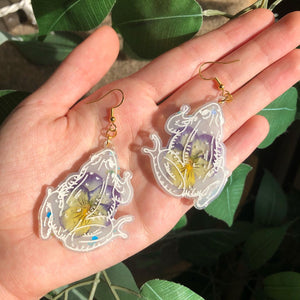 Icey floral earrings