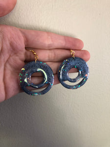 Mixed dark glittery earrings