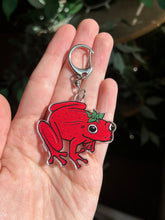 Load image into Gallery viewer, Strawberry frog acrylic keychains