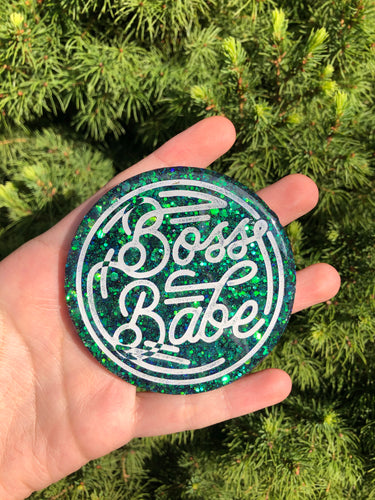 Boss babe coaster/magnet