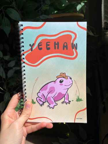 Cowboy frog spiral notebook