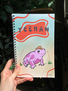 Cowboy frog spiral notebook