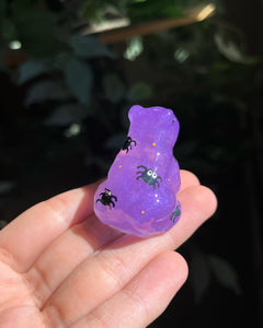 Purple spider & ghost painted frogs