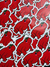 Load image into Gallery viewer, Strawberry frog sticker 3in