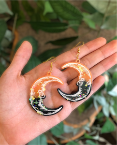 Spooky moon earrings