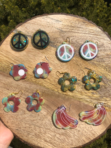 Tie dye earrings