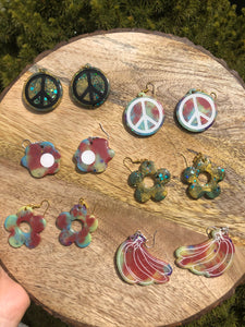 Tie dye earrings