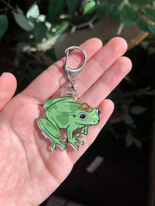 Cowboy frog acrylic keychains