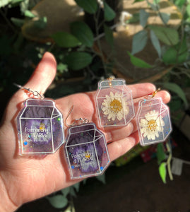 Floral patriarchy tear earrings