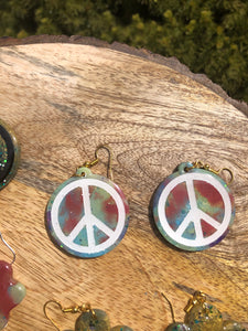 Tie dye earrings