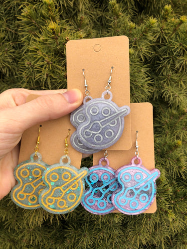 Paint palette earrings