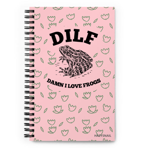 Pink DILF frog notebook