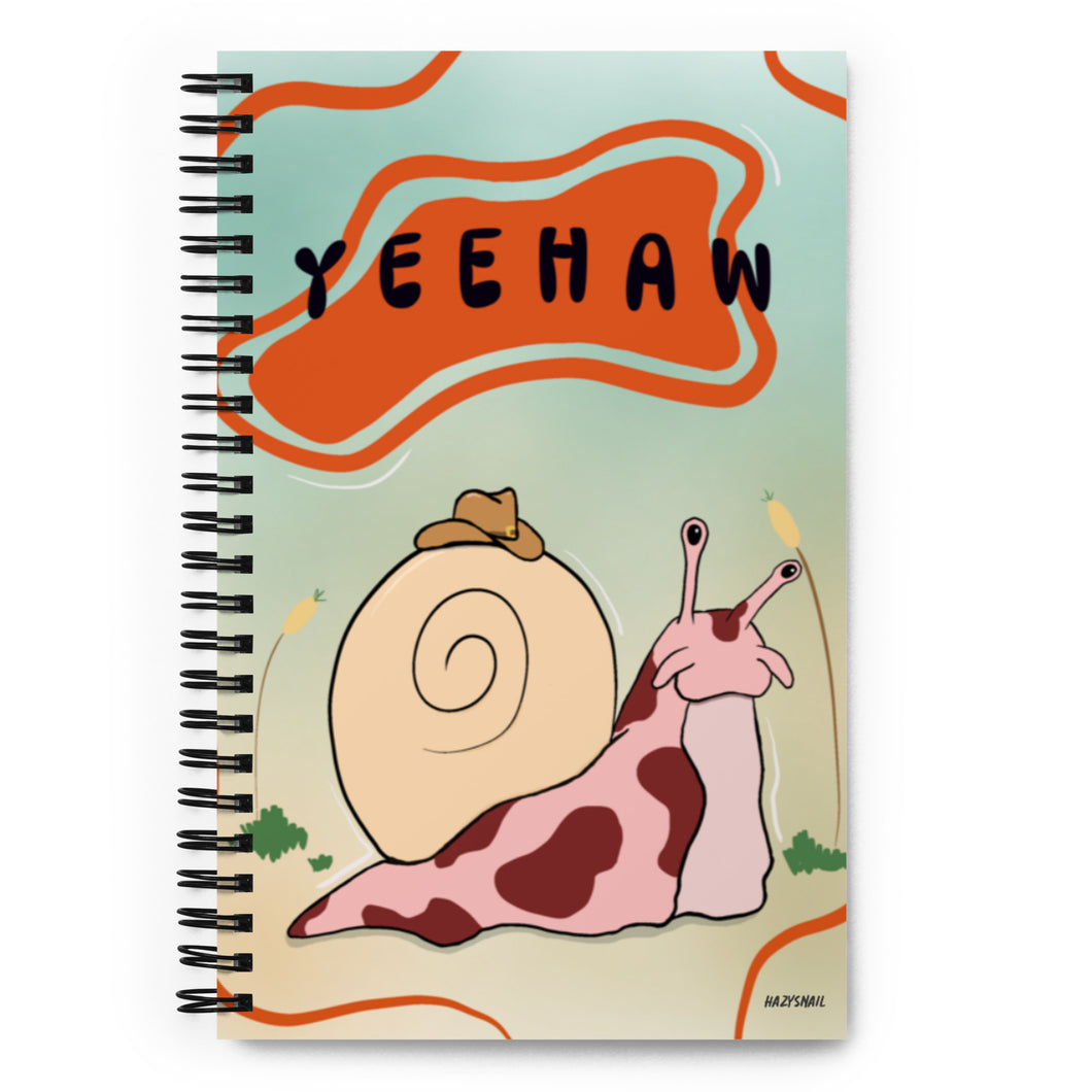 Cowboy snail spiral notebook