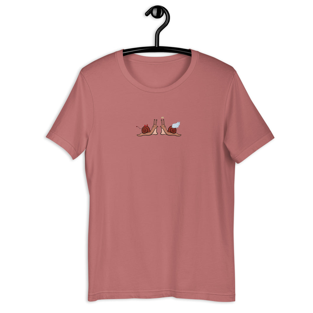 Angel Devil Snail Unisex t-shirt