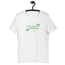 Load image into Gallery viewer, Live Laugh Love Frogs Unisex T-shirt